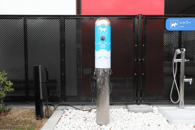 水洗機能付きおしっこポール｜シャワー