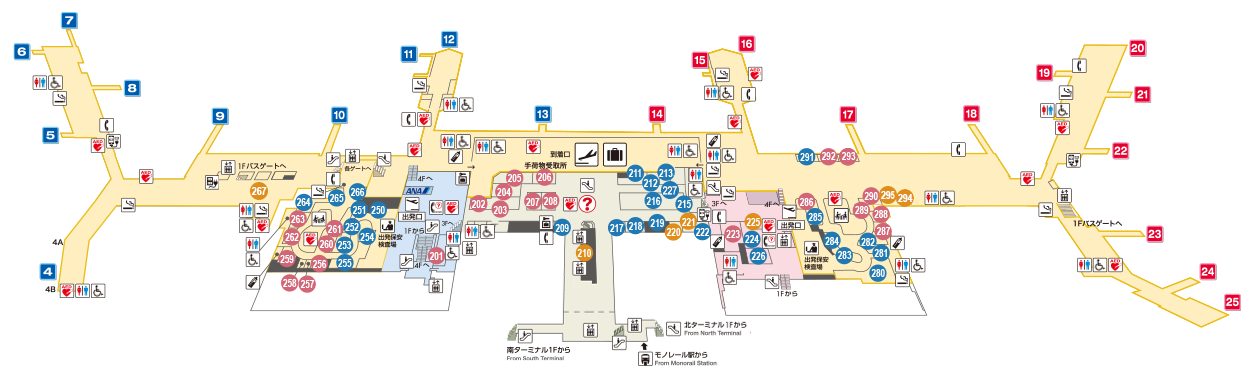 2f 出発 到着フロア フロアマップ 大阪国際空港 伊丹空港 2f 出発 到着フロア フロアマップ 大阪国際空港 伊丹空港